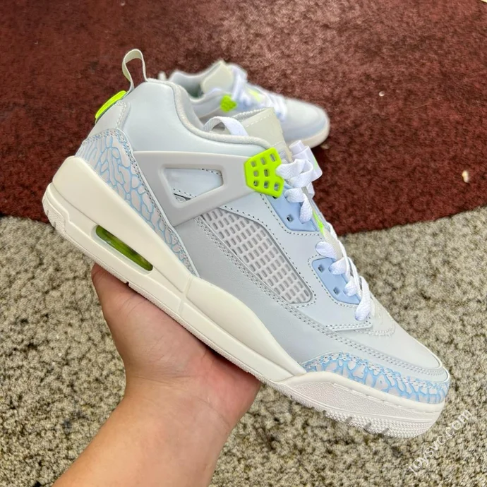 Jordan Spizike OG White Grey Green Elephant Print Sneakers IB4464-025