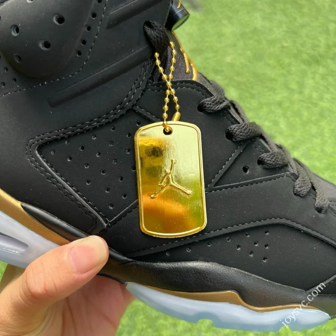 Y Pure Original Air Jordan 6 Black Gold DMP Suede High Top CT4954-007
