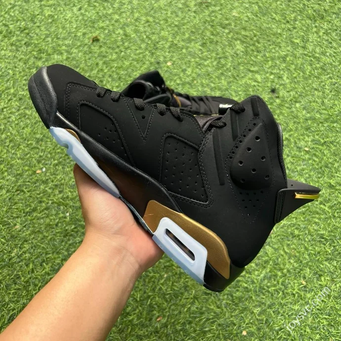 Y Pure Original Air Jordan 6 Black Gold DMP Suede High Top CT4954-007