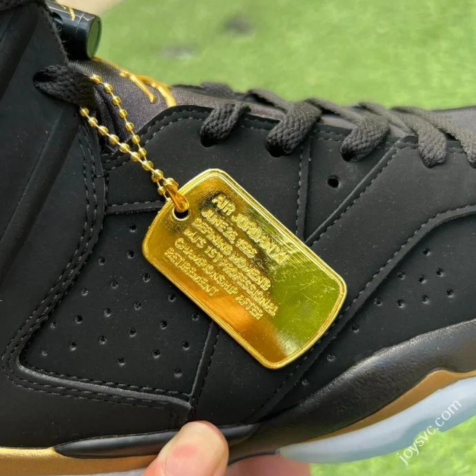 Y Pure Original Air Jordan 6 Black Gold DMP Suede High Top CT4954-007