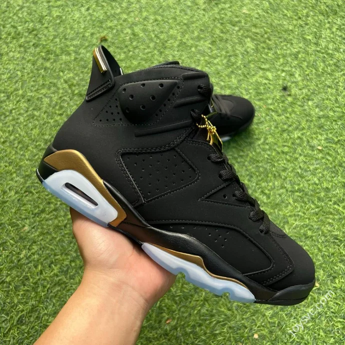 Y Pure Original Air Jordan 6 Black Gold DMP Suede High Top CT4954-007