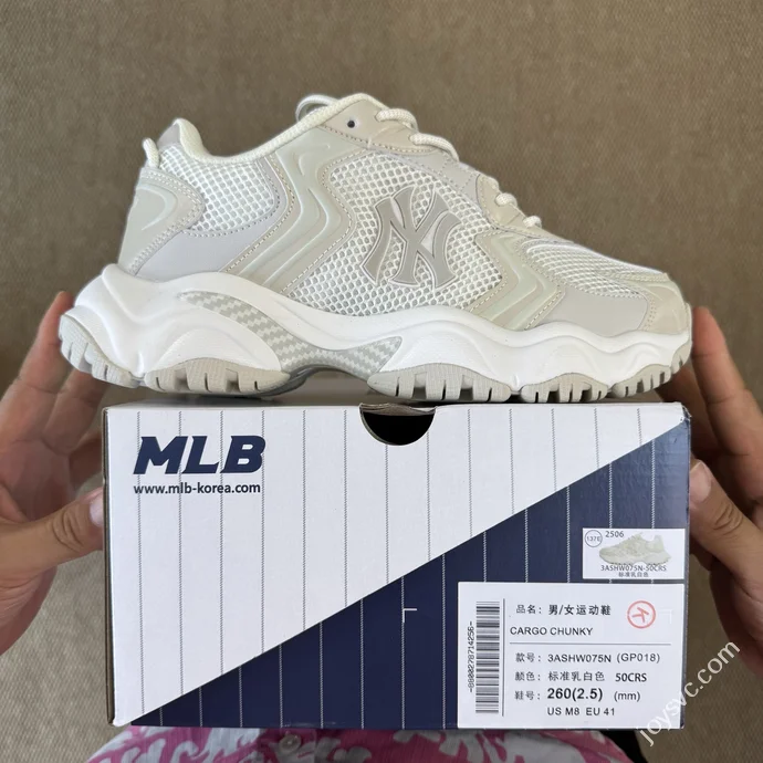 MLB CARGO Chunky Cyber Dad Shoes Off-White 3ASHW075N (GP018)