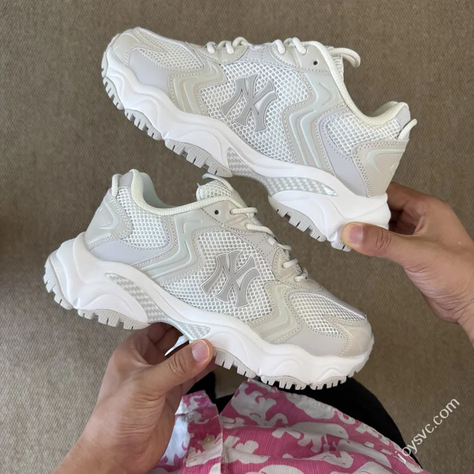 MLB CARGO Chunky Cyber Dad Shoes Off-White 3ASHW075N (GP018)