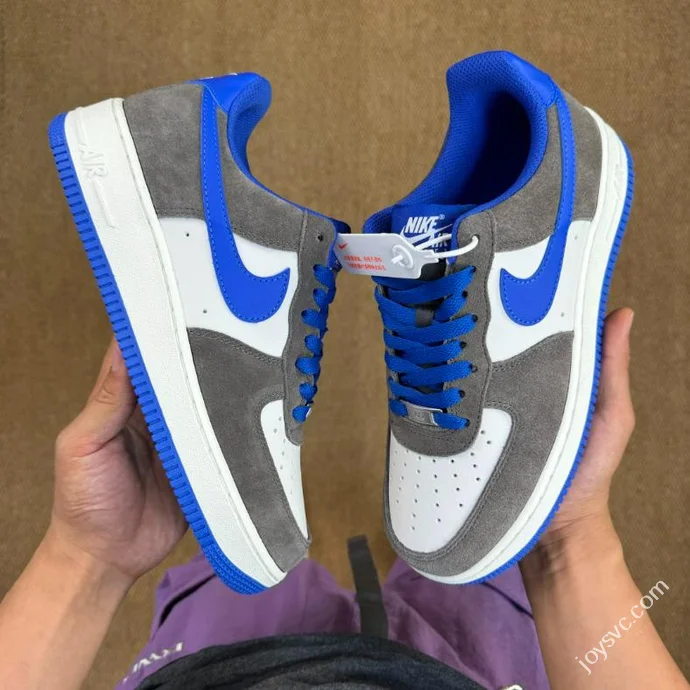 A Pure Original Air Force 1 AF1 Grey Blue Sneakers FQ8714-200