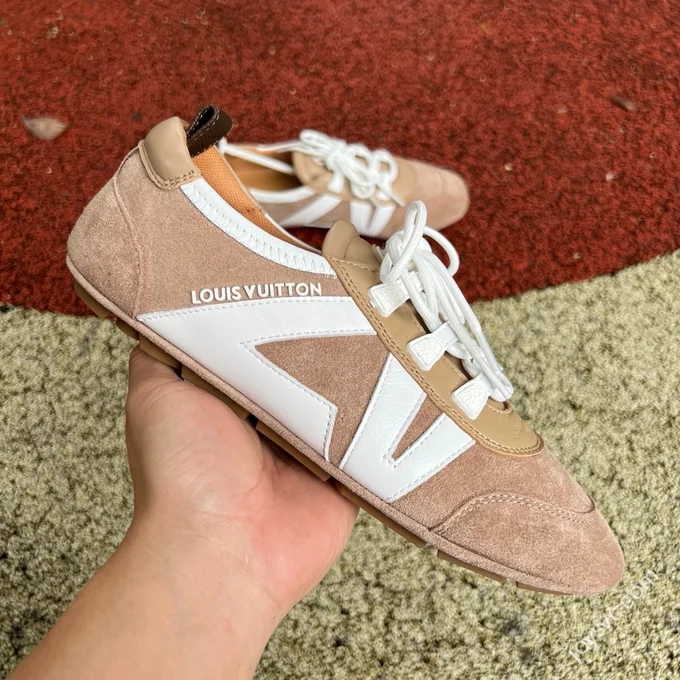 LV Sneakerina Trainer Ballet Shoes Beige Brown