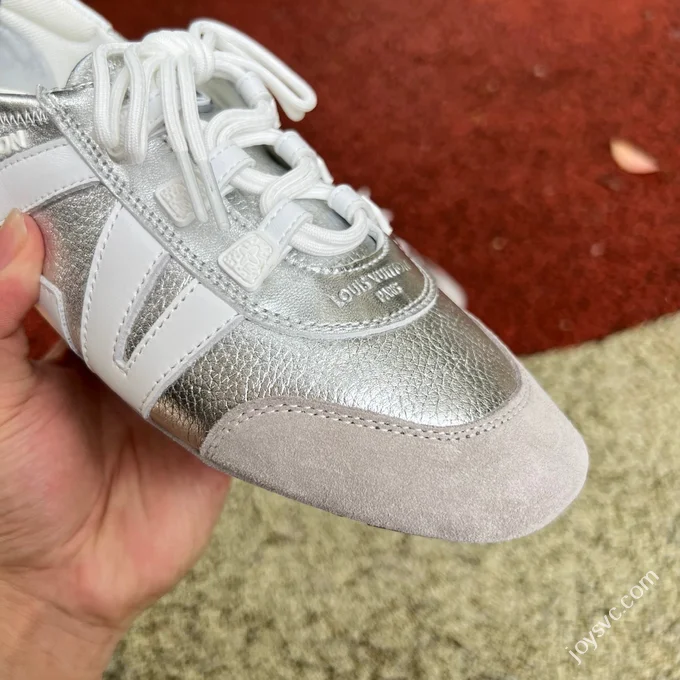 LV Sneakerina Trainer Ballet Shoes Grey Silver