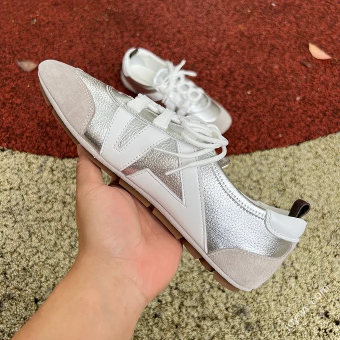 LV Sneakerina Trainer Ballet Shoes Grey Silver
