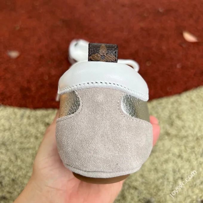 LV Sneakerina Trainer Ballet Shoes Grey Silver