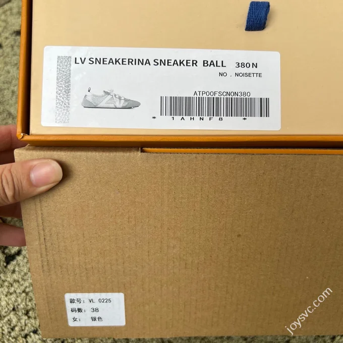LV Sneakerina Trainer Ballet Shoes Grey Silver