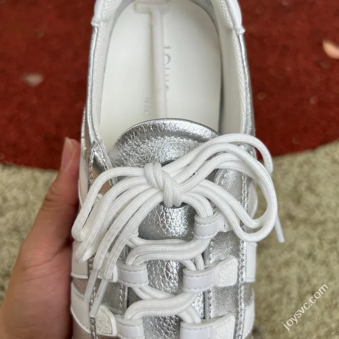 LV Sneakerina Trainer Ballet Shoes Grey Silver
