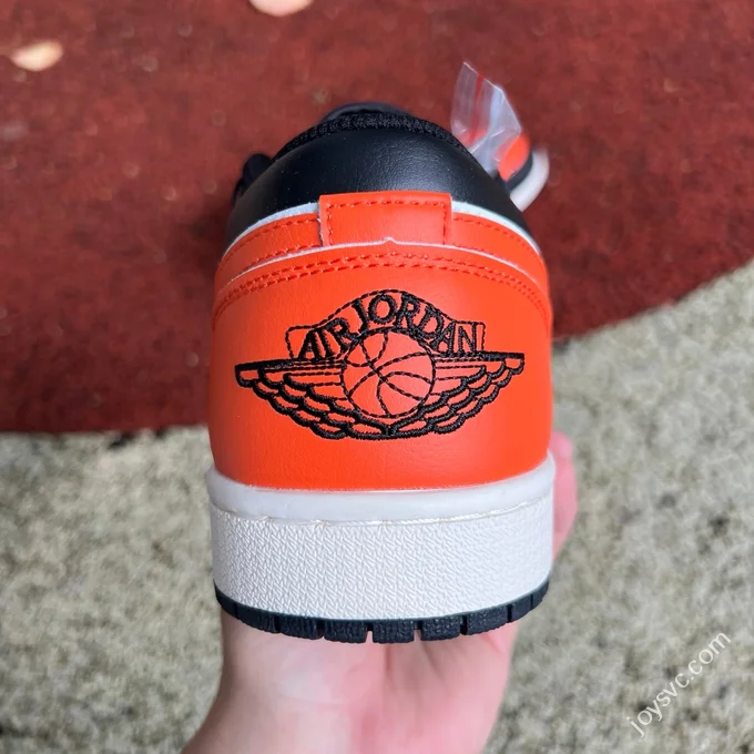 AJ1 Low Black White Orange 553558-081
