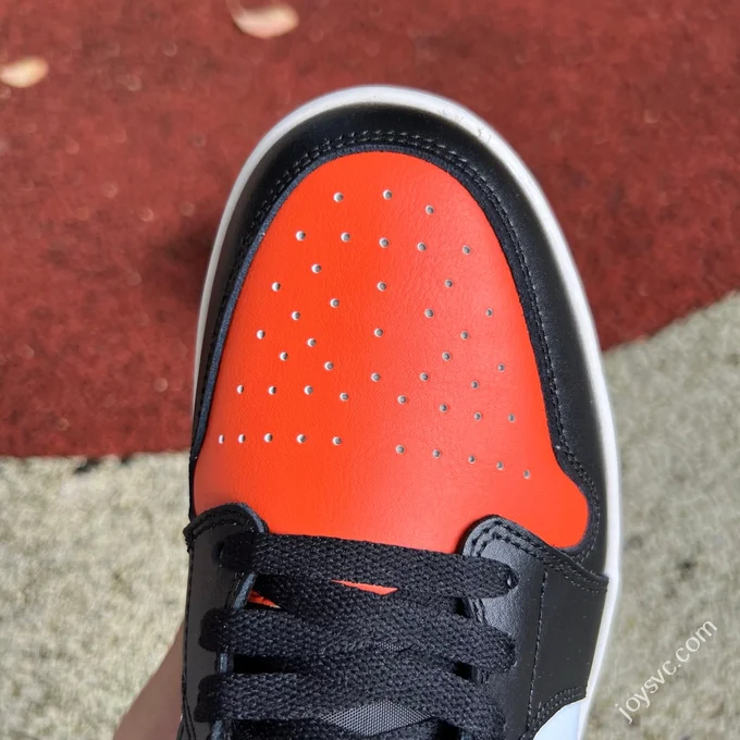 AJ1 Low Black White Orange 553558-081