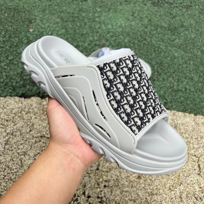 DIOR H-Town Rubber Oblique Print Grey