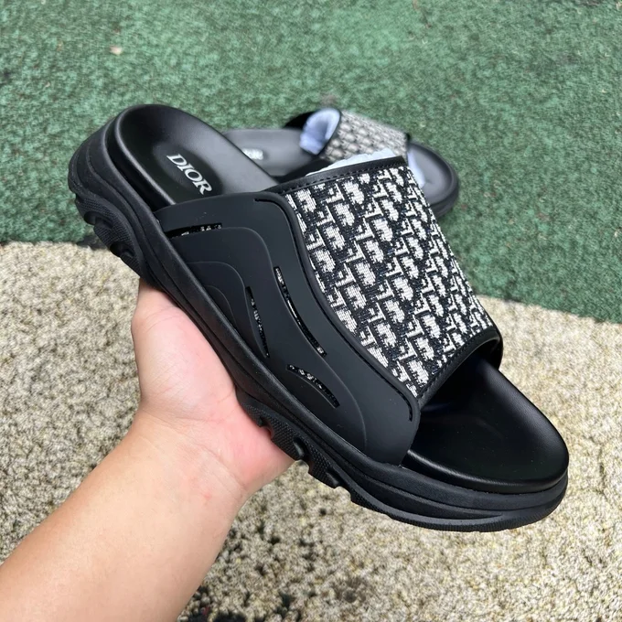 DIOR H-Town Rubber Oblique Print Black