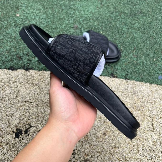 DIOR Aqua Anti-Slip Slides Black