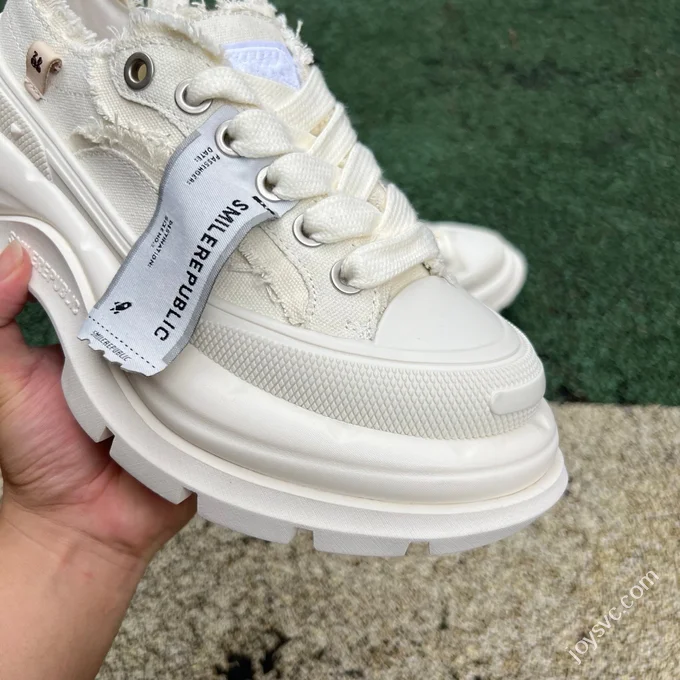 SMILEREPUBLIC Dad Shoes Beige White