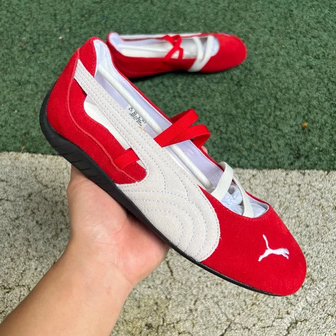 PUMA Speedcat Ballet Shoes White Red