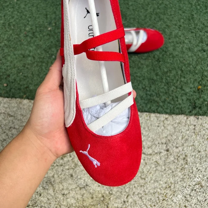 PUMA Speedcat Ballet Shoes White Red