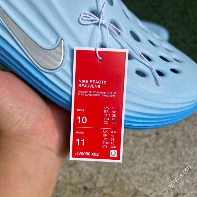 S2 Pure Original Nike ReactX Rejuven8 Blue Clogs HV5060-402