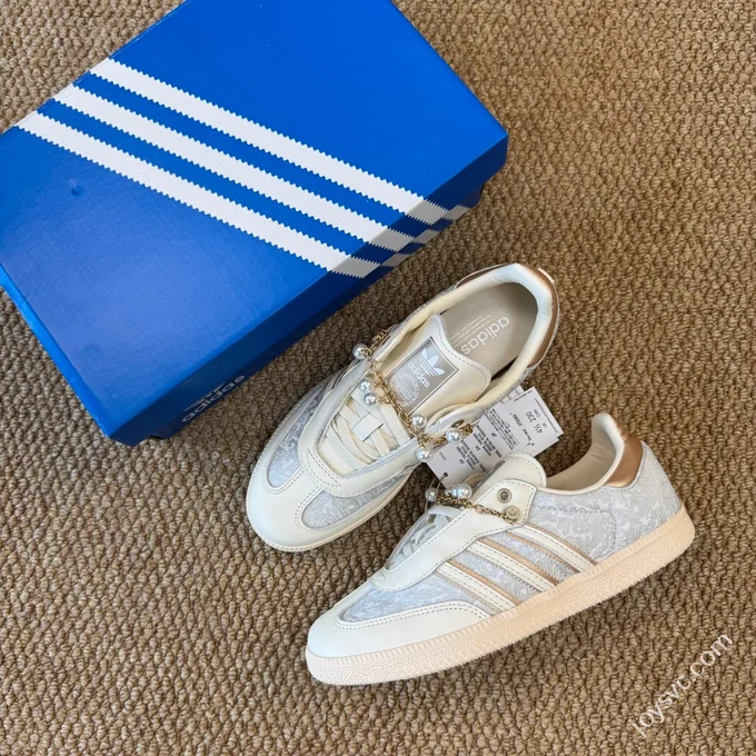 Adidas Originals Samba Training Shoes Embroidered Pearl JQ2616
