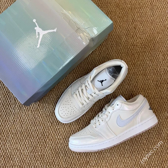 DT Pure Original AJ1 Low CNY Snake Year Limited Pearlescent White Brown HF4080-001