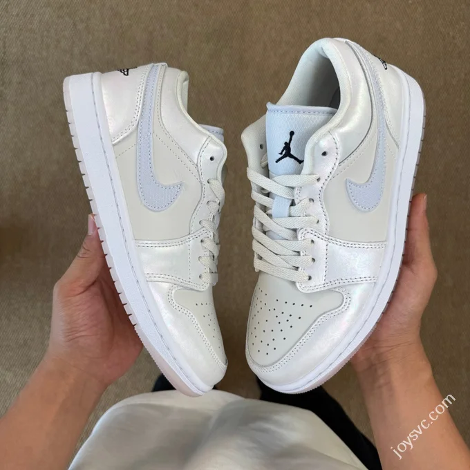 DT Pure Original AJ1 Low CNY Snake Year Limited Pearlescent White Brown HF4080-001
