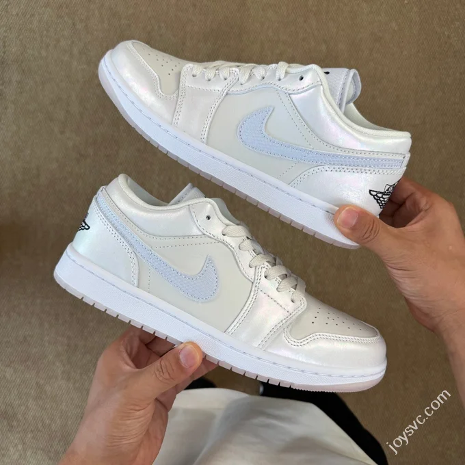 DT Pure Original AJ1 Low CNY Snake Year Limited Pearlescent White Brown HF4080-001