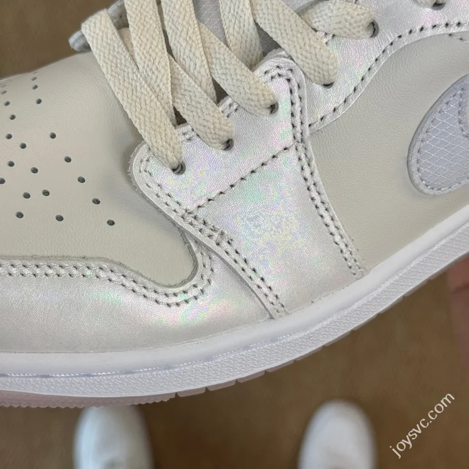 DT Pure Original AJ1 Low CNY Snake Year Limited Pearlescent White Brown HF4080-001