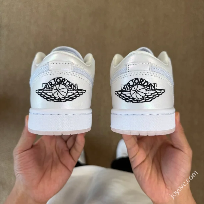 DT Pure Original AJ1 Low CNY Snake Year Limited Pearlescent White Brown HF4080-001