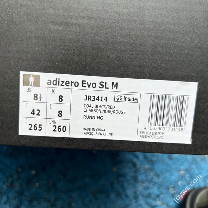 Pure Original Adidas Adizero Evo SL Running Shoes Black Red JR3414