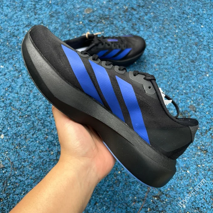Pure Original Adidas Adizero Evo SL Running Shoes Black Blue JR3414