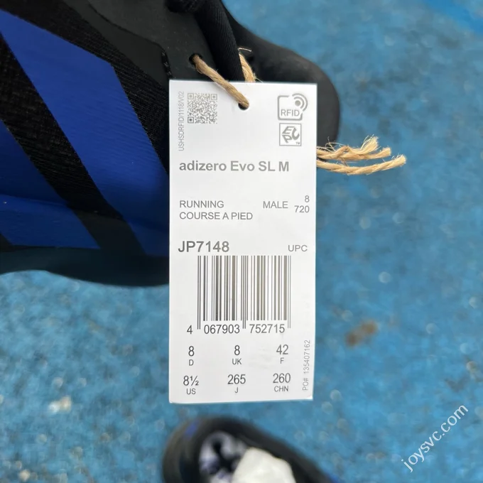 Pure Original Adidas Adizero Evo SL Running Shoes Black Blue JR3414