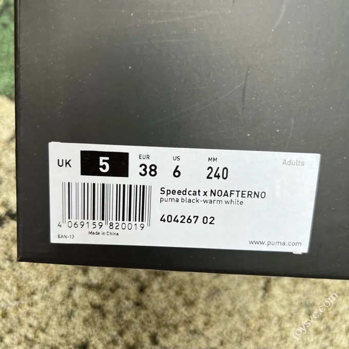 S2 Pure Original Puma Speedcat x n.n. Collaboration Black White 404267 02