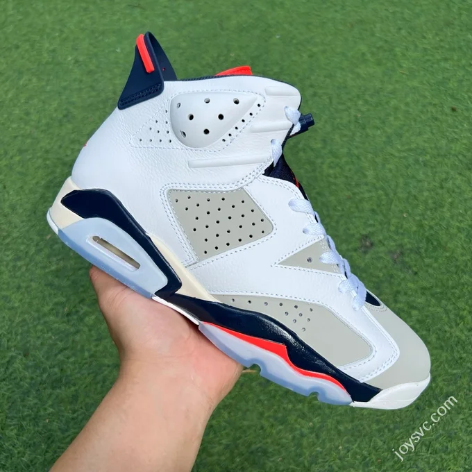 Y Pure Original AJ6 Tinker White Grey Red 384664-104
