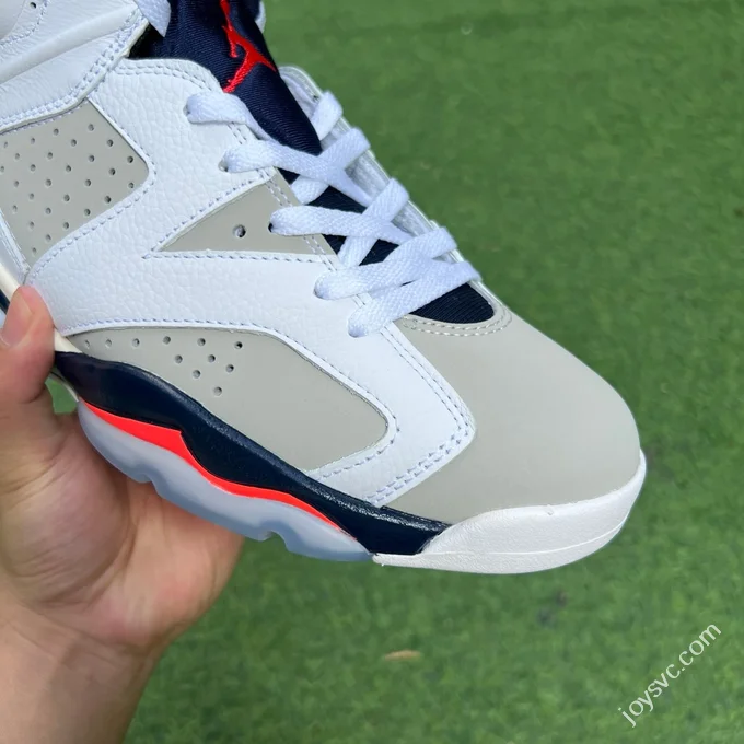 Y Pure Original AJ6 Tinker White Grey Red 384664-104