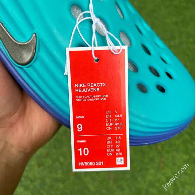 LW Pure Original Nike ReactX Rejuven8 Blue Purple Clogs HV5060-301
