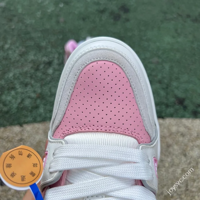 Pure Original LOUIS VUITTON Trainer White Pink Silver