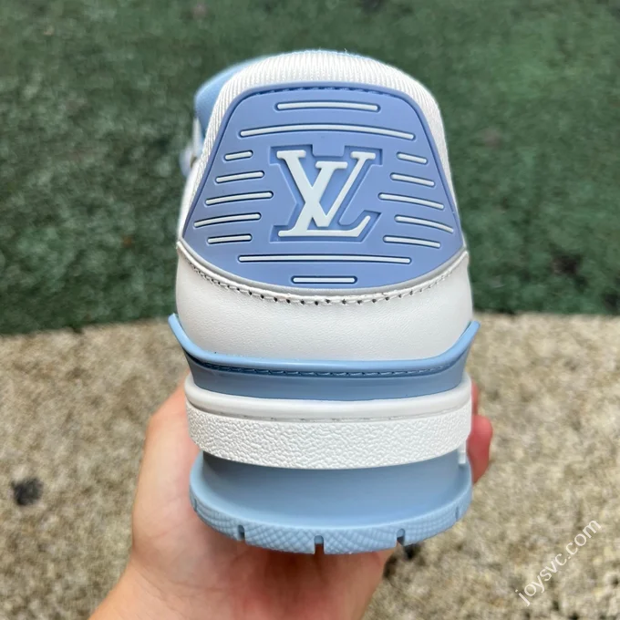 Pure Original LOUIS VUITTON Trainer White Blue Silver