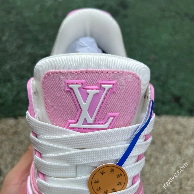 Pure Original LOUIS VUITTON Trainer White Pink