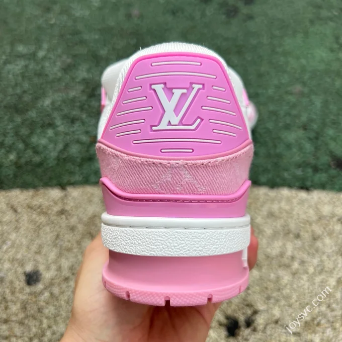 Pure Original LOUIS VUITTON Trainer White Pink