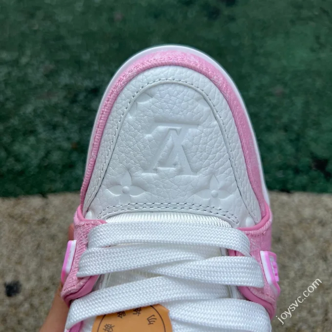 Pure Original LOUIS VUITTON Trainer White Pink