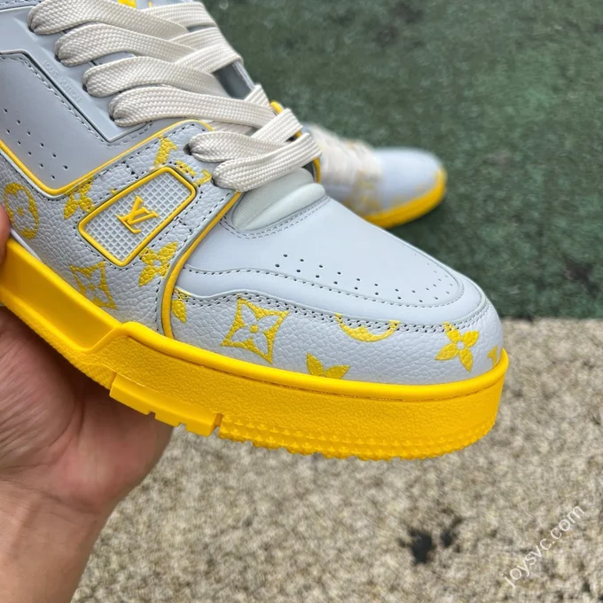 Pure Original LOUIS VUITTON Trainer Grey Yellow