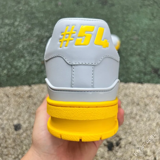 Pure Original LOUIS VUITTON Trainer Grey Yellow