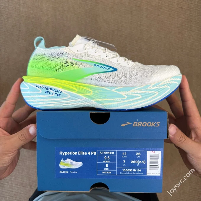Brooks Hyperion Elite 4 Tornado White Green 100053-1D-134