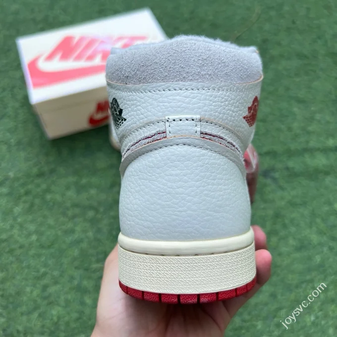 AJ1 High Top Beige Red 