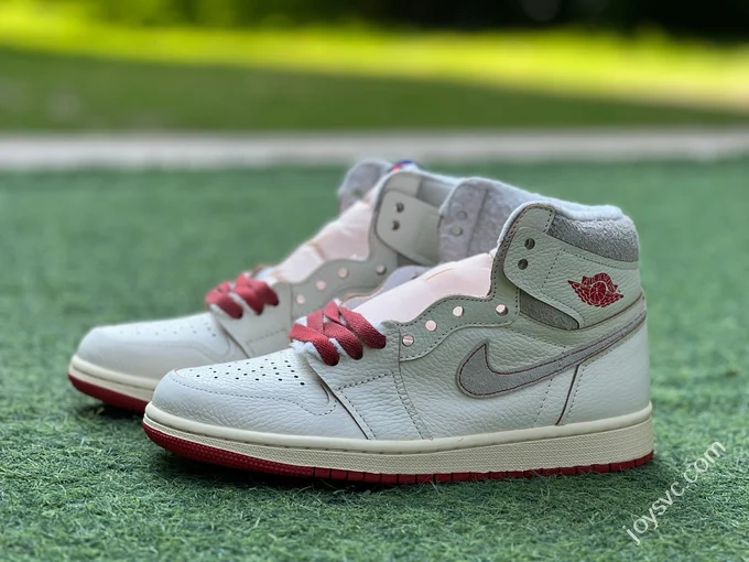 AJ1 High Top Beige Red 