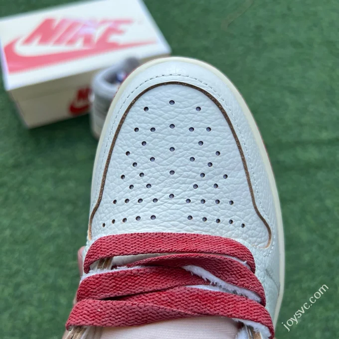 AJ1 High Top Beige Red 
