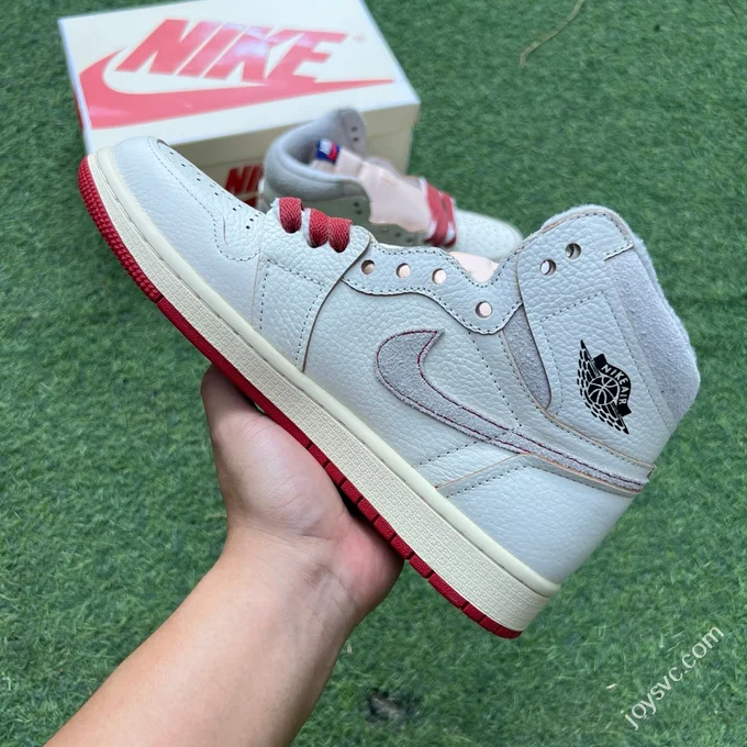 AJ1 High Top Beige Red 