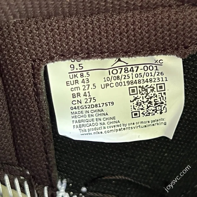 Pure Original AJ1 Union Lightning OG Three-Way Collaboration IO7847-001