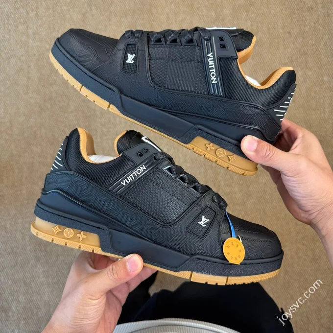 LV Trainer Black Gum Sole LOUIS VUITTON
